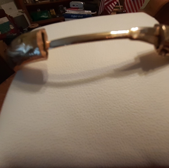 14 K Yellow Gold Engravable Etched Bangle - Picture 5 of 5